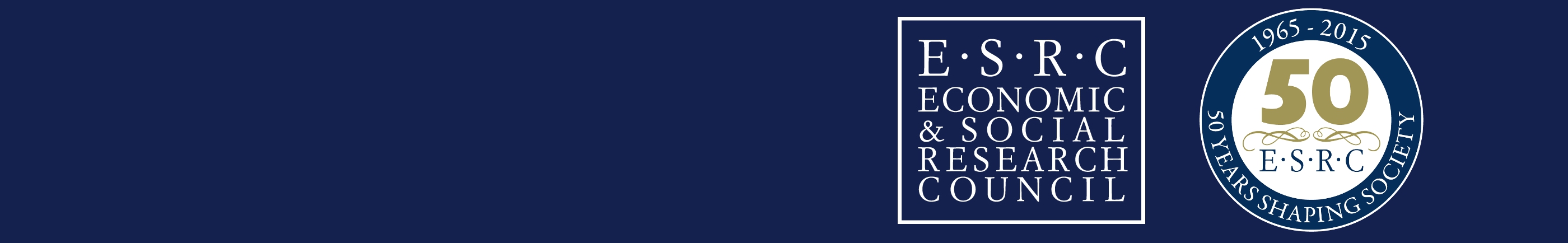 esrc logos on dark blue background